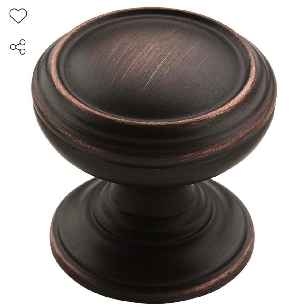 NWT▪️Bundle of 4 Amerock 1 1/4" Circle Knobs in Oil Rubbed Bronze.